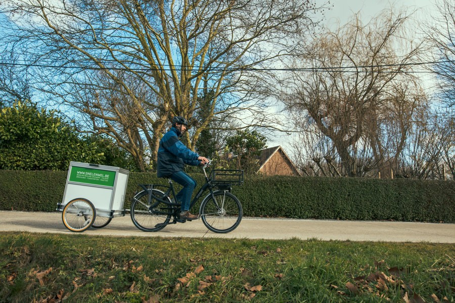 Foto cargofiets onderweg